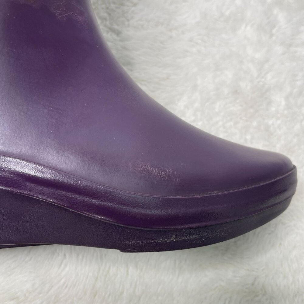 Hunter Women's Purple Andora Mid Calf Pull On Rain Boots Shoes Size 7 - Picture 16 of 16